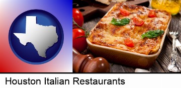 an Italian restaurant entree in Houston, TX