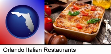 an Italian restaurant entree in Orlando, FL