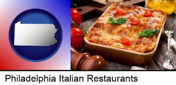 an Italian restaurant entree in Philadelphia, PA