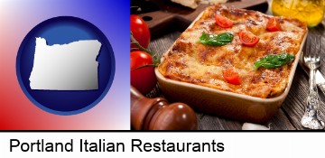an Italian restaurant entree in Portland, OR