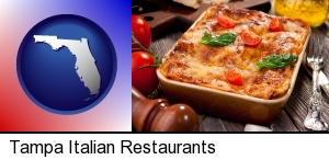 an Italian restaurant entree in Tampa, FL