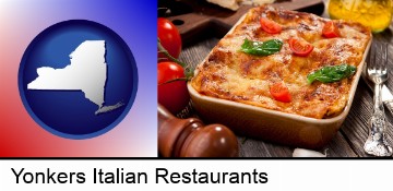 an Italian restaurant entree in Yonkers, NY